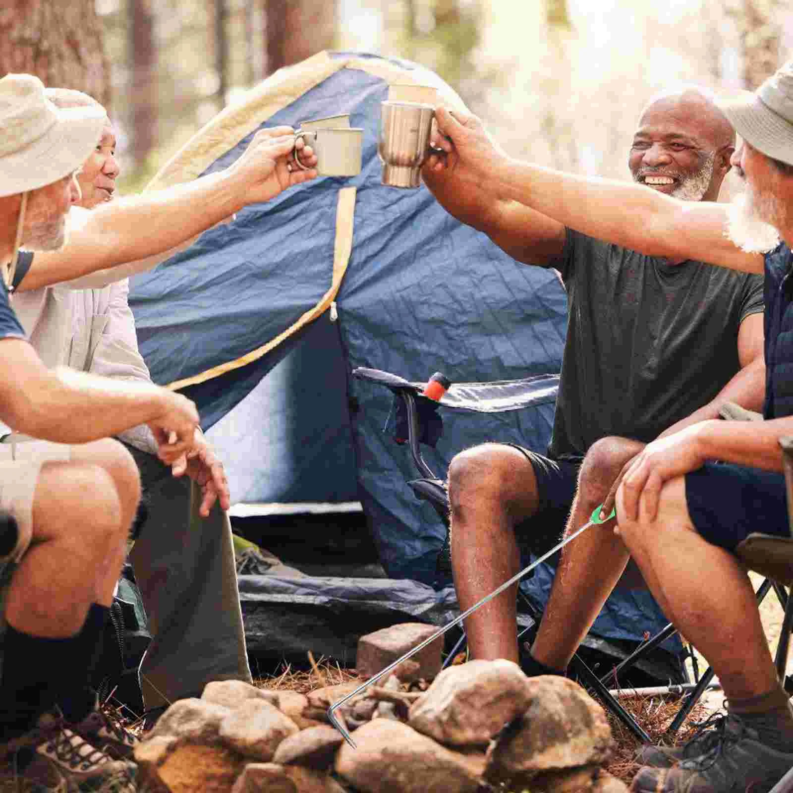 Портативный Fire Poker Открытый Крытый Pit Камин Инструмент Покер Металлический