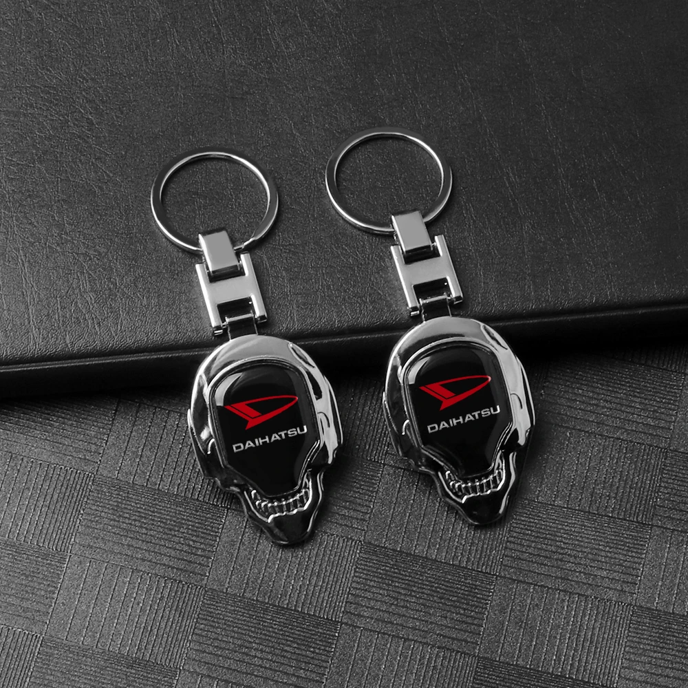 

1Pcs Car Styling 3D Metal Epoxy Badge Key Chain Keyring Car Key Buckle Decoration For Daihatsu Terios Materia Sirion Mira Rocky