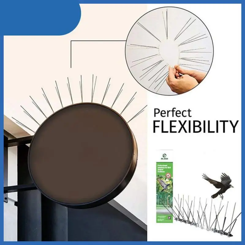 

25 Cm Anti-bird Anti-theft Needle Stainless Steel Outdoor Orchard Bird Repellent Pigeon Nail Safe Durable Easy Install Stainless