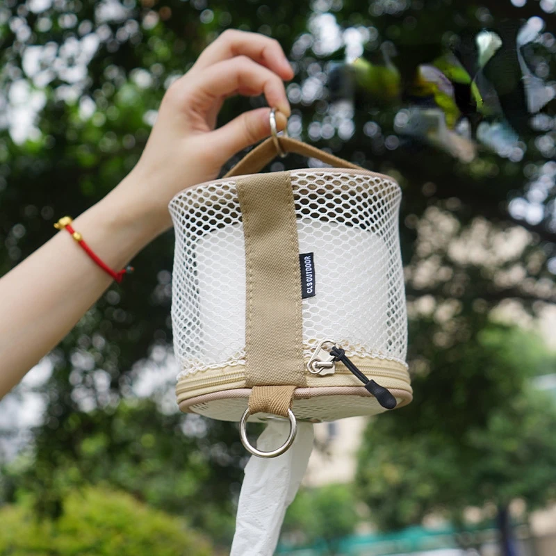 

Camping Tissues Storage Case Roll Case with Hook Portable Tissues Bag Tissue Holder Paper Hanging Holder Outdoor Camping Supply