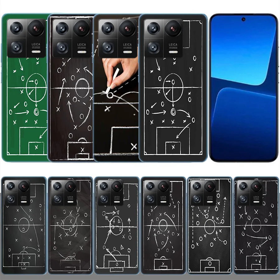 Футбол тактическое время прозрачный роскошный для Xiaomi Mi 13 12 12T Pro 11 Ultra 11T 11i 10 10T 9 9T 8