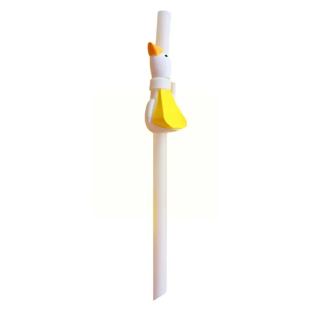 

Kid Adults Reusable Drinking Goose- Straws White Fun Style Plastic Non-Toxic Eco-Friendly Grade Straw Animal Safe L7V0