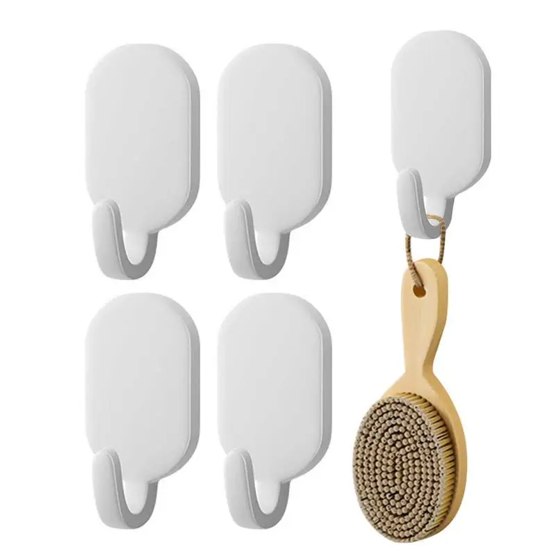 

Adhesive Wall Hooks Mounted Door Key Cloth Coat Bathroom Robe Hanger Kitchen Hardware Rack Shelf Bag Hook Organizer For Hanging