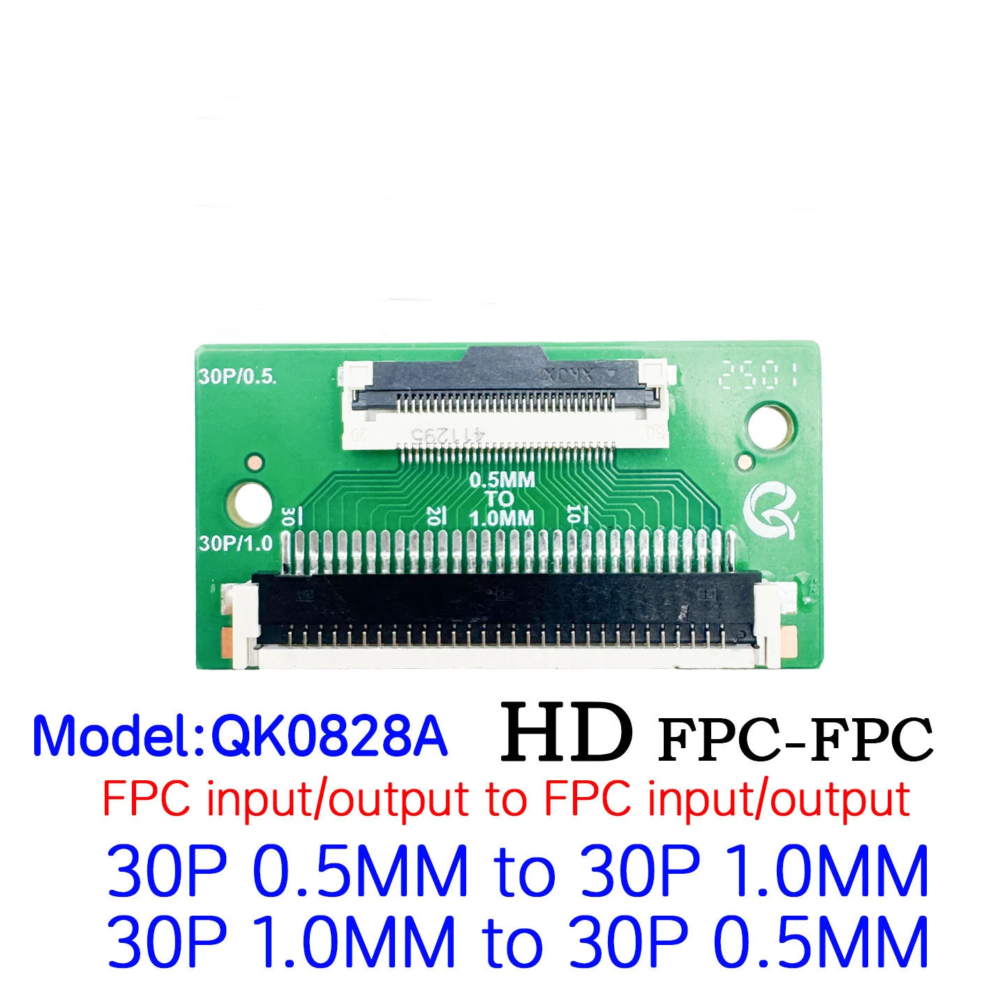 Фото Адаптерная плата QK-0828A/B CSOT 30P 0.5мм на 30P стандартный шаг 1.0мм F05035 HKC №2