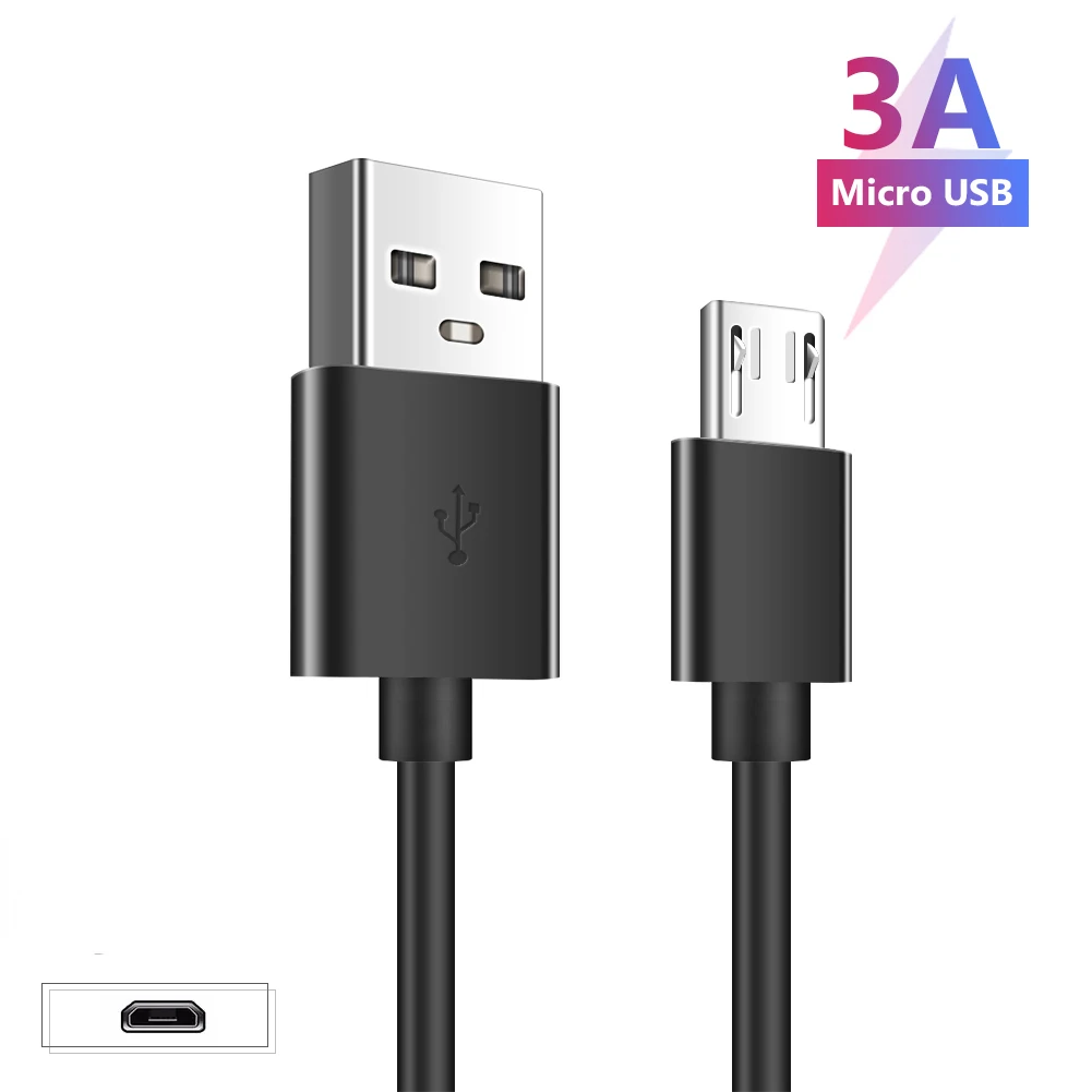 

3A Micro USB Data Sync Fast Charger Charging Cable Cord For Samsung Xiomi Redmi Xbox One Tablets