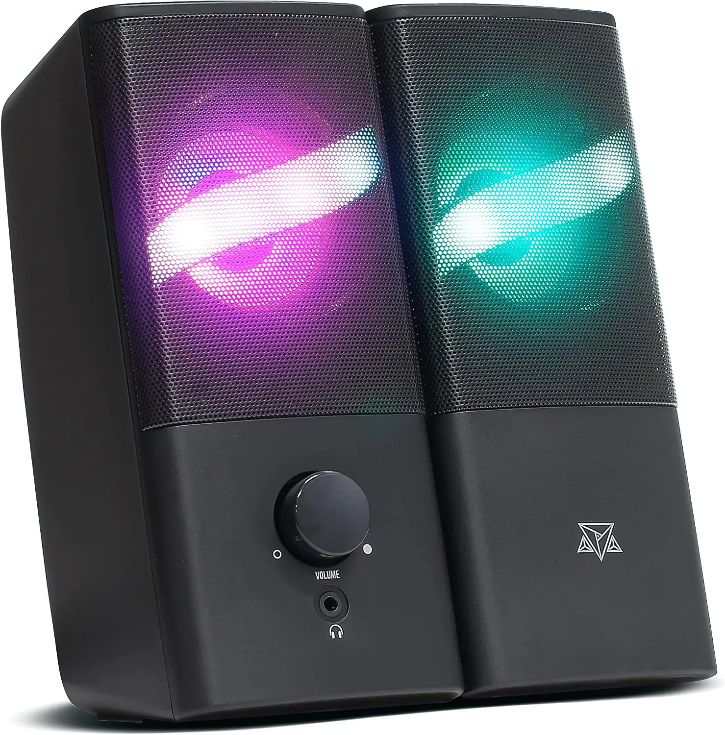 

2023 Caixa de som gamer led rgb Aeros pc computador notebook celular tv cabo 1 80mt entrada para fone caixinha de som