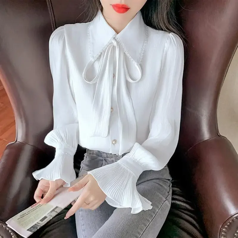 Женская шифоновая блузка SweetElegant новинка сезона весна-осень 2024 модный