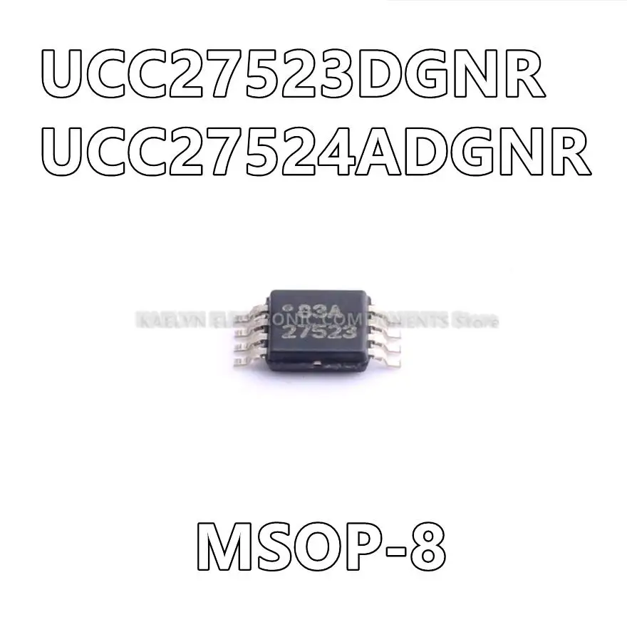 

5Pcs/lot UCC27523DGNR UCC27523 UCC27524ADGNR UCC27524 Low-Side Gate Driver IC Inverting and Non-Inverting 8-HVSSOP