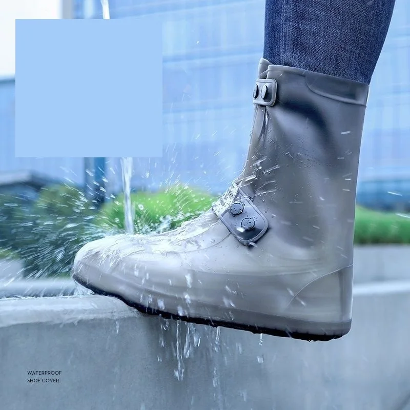 

2023 Rain snow Shoes Cover Men Women Waterproof Shoes Cover Rain Proof Protection High Cylinder Wear Resistant Light Rain Boots