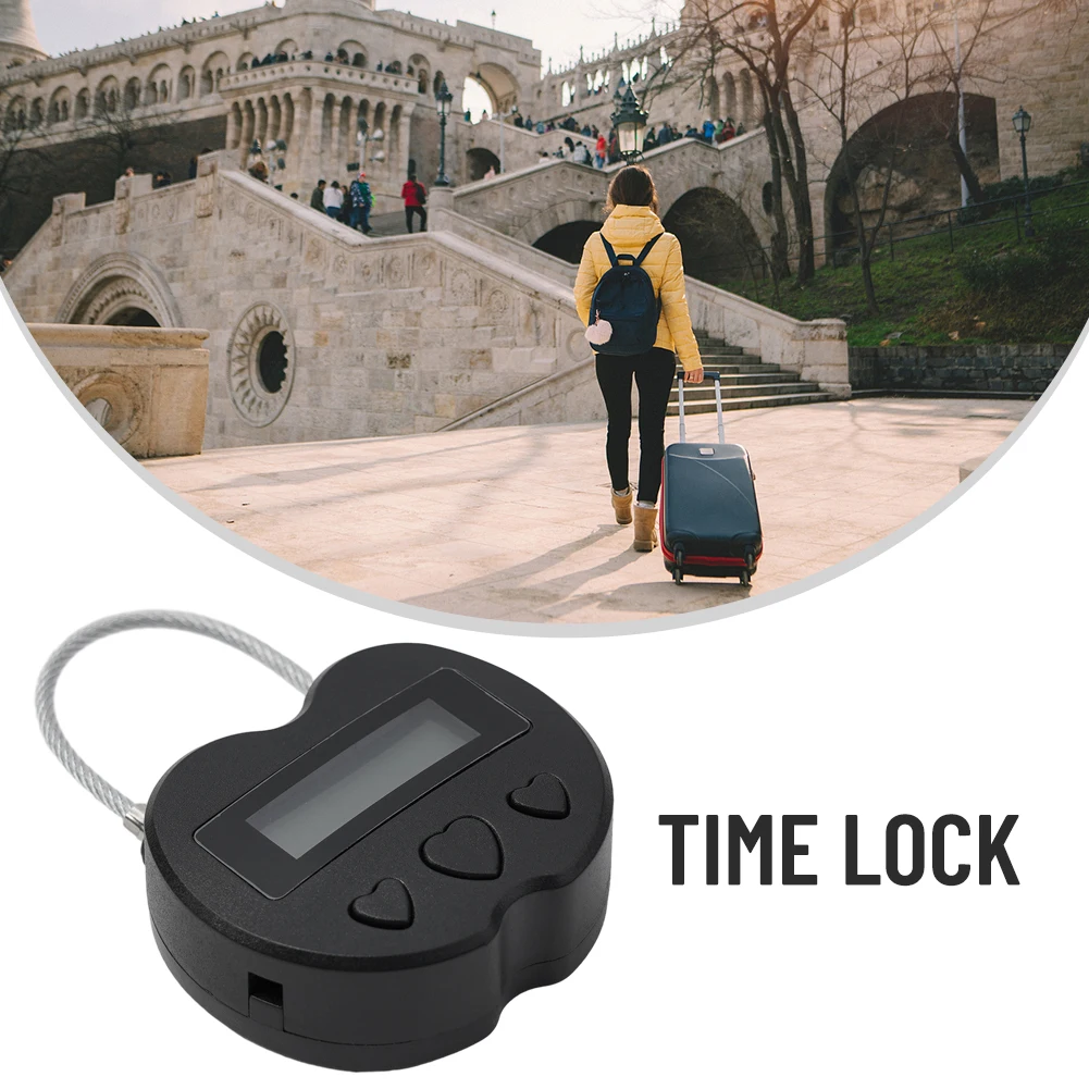 

Durable Smart Time Lock Padlock ABS Hot Sale Multifunctional Rechargeable Useful For Airport And Travel Security