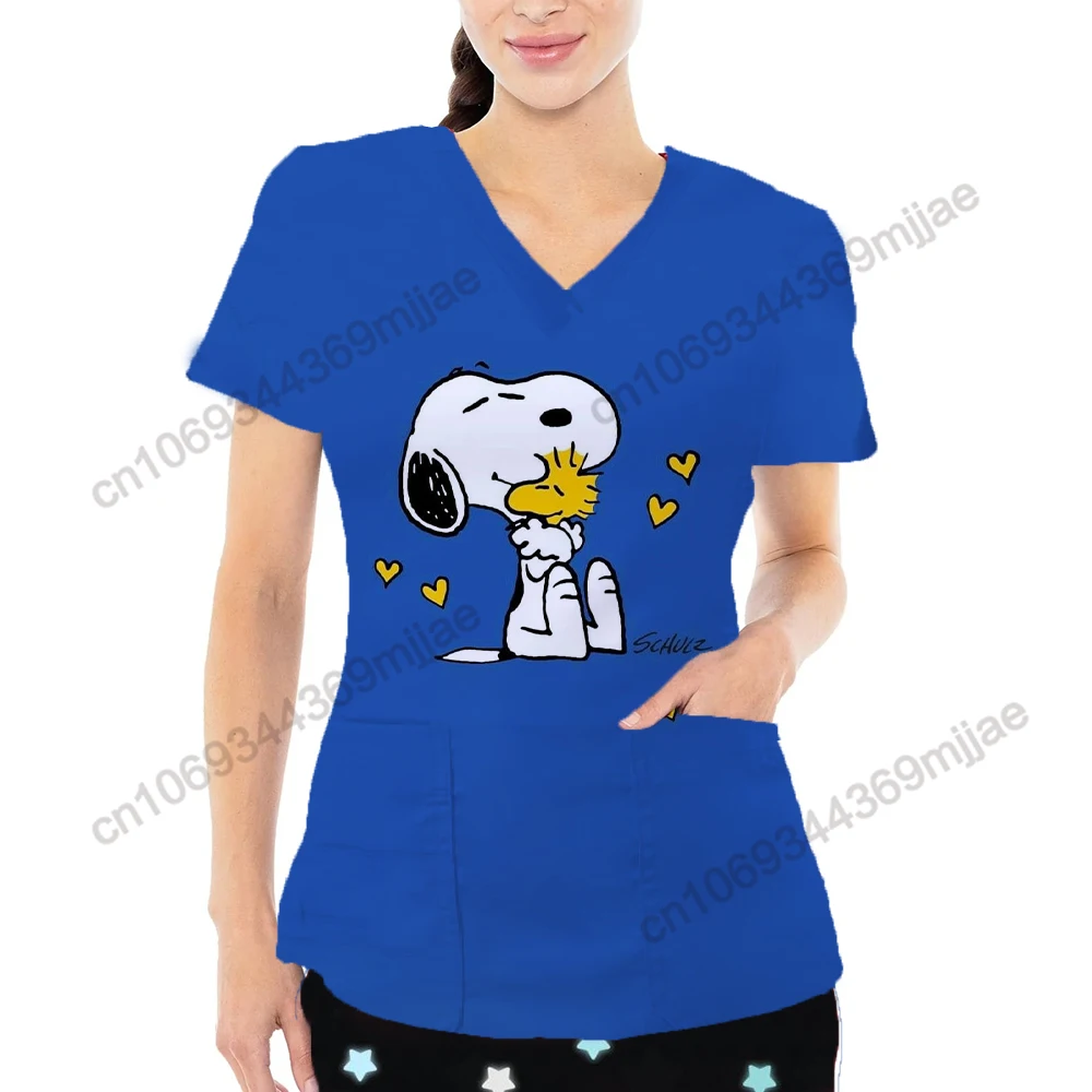 Женская одежда с V-образным вырезом и карманами Yk2 униформа медсестры женская