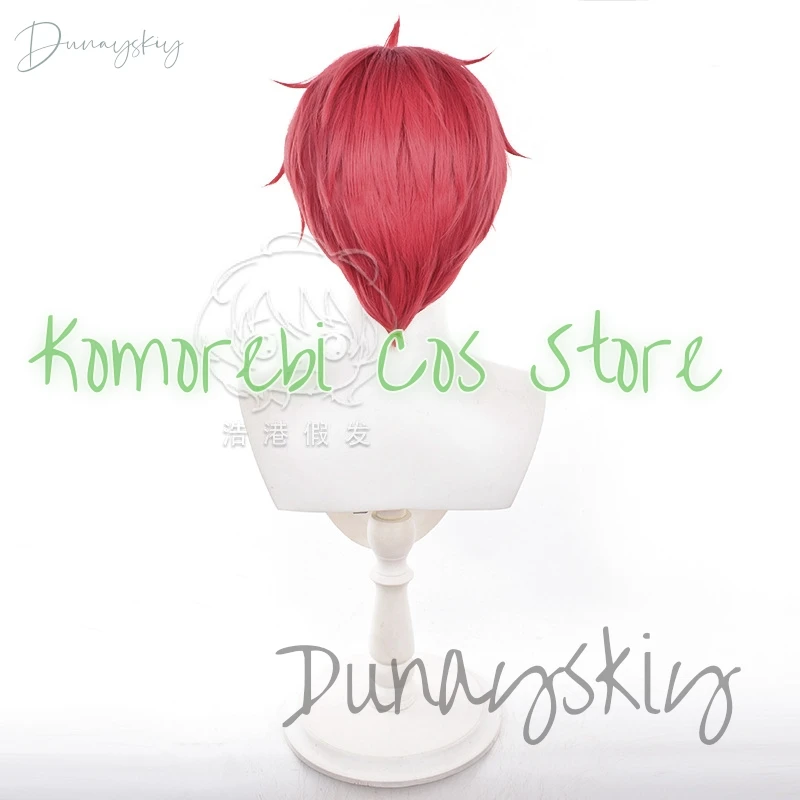 Аниме Dandadan Jin Enjoji парик для косплея Jiji красные серьги с короткими волосами