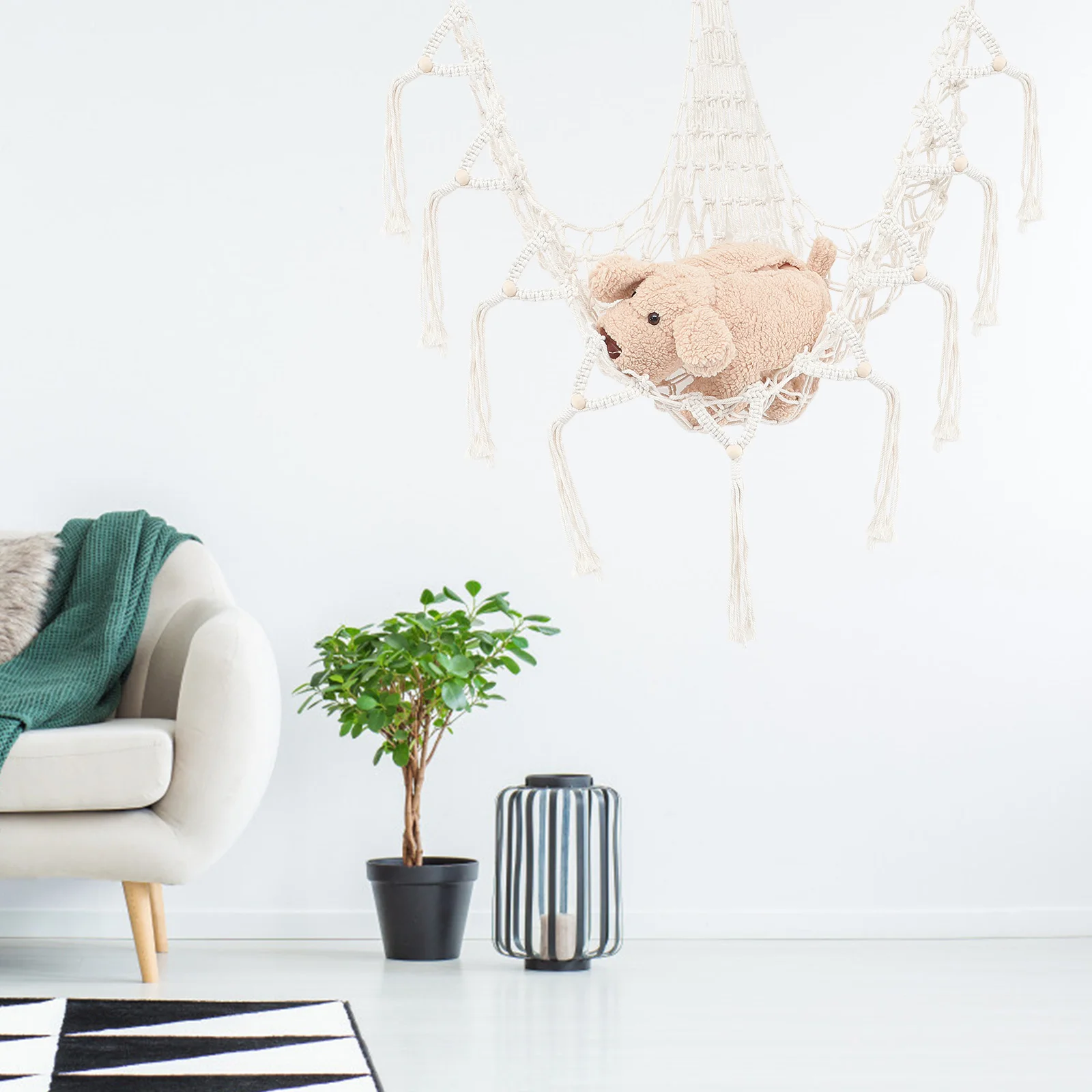 

Stuffed Hammock Animal Netfor Corner Animals Plush Storage Or Holder Hanging Wall Display Fringe Organizer Organizersgirl Pet