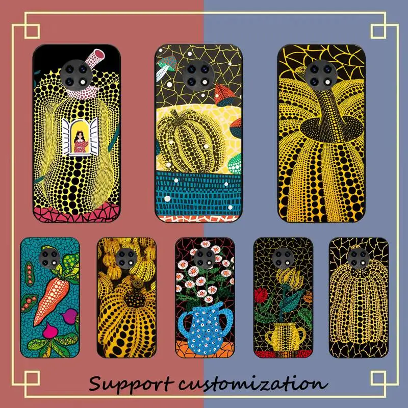 

Yayoi Kusama Pumpkin Art Phone Case For Xiaomi Redmi Note 8A 7 5 Note8pro 8T 9Pro TPU Coque for note 6pro Funda Capa