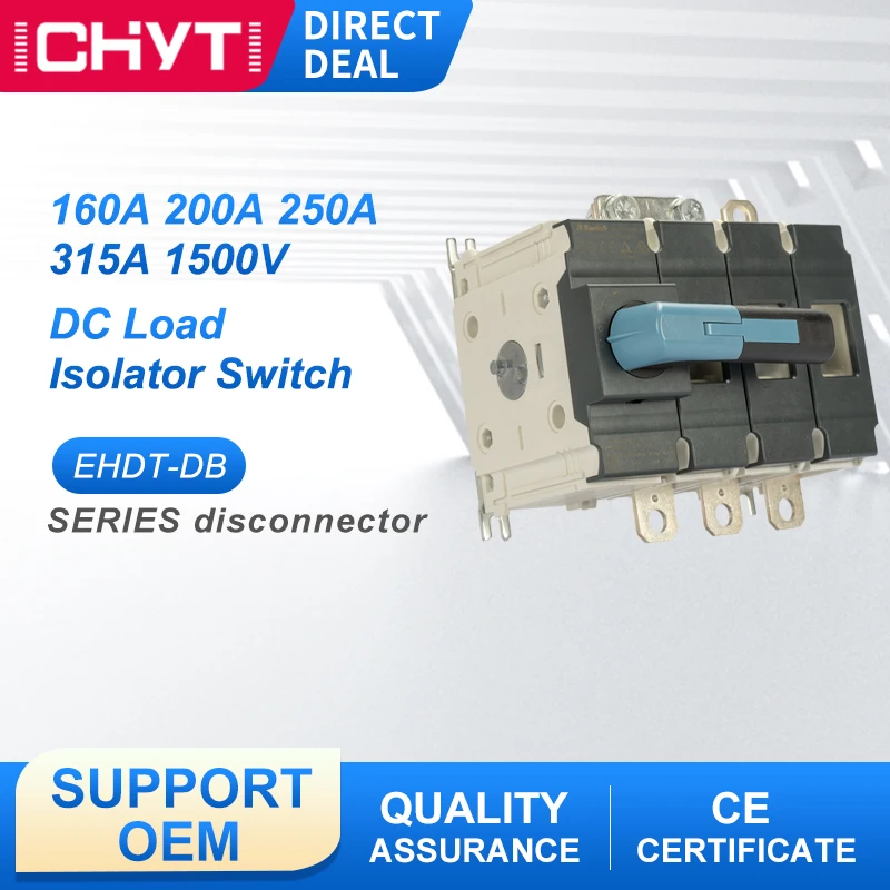 

Автоматический выключатель постоянного тока, выключатель для изолятора нагрузки, EHDT-DB 1500 В, 160A, 200A, 250A, 315A