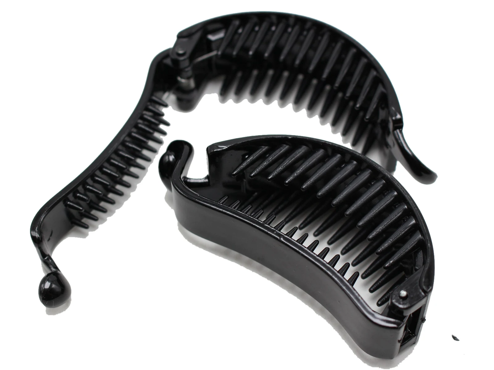 6 черных/кофейных пластиковых банановых зажимов, заколка для волос, держатель для конского хвоста 75x23 мм для рукоделия