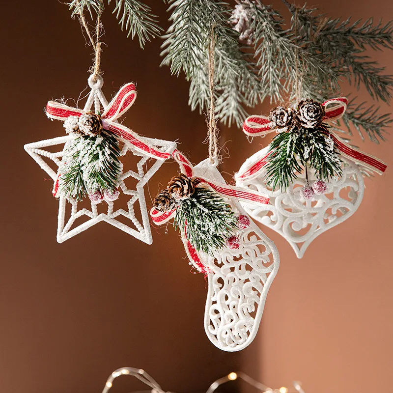

Липкие сосновые конусы для рождественской елки, декоративная подвесная композиция, креативное подвесное украшение на Новый год и Рождество 2023