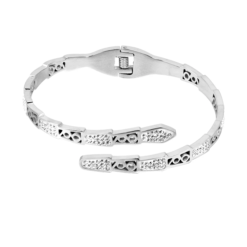 

Стикеры в виде змеи из титановой стали, весенние браслеты со скелетонизированным покрытием, браслет для женщин, дизайнерские браслеты для с...