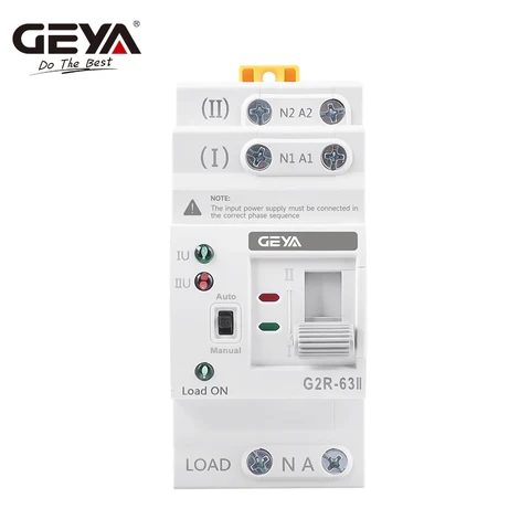 Автоматический переключатель GEYA G2R 25/40/63А 110/220В — детальный вид товара