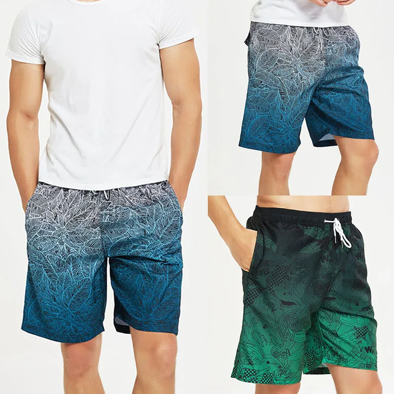 

Men's Shorts Quick Dry Beach Swim Trunk Beach Board Shorts with Elastic Waist and Pockets For Outdoor XRQ88