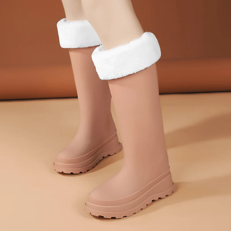 

Shoe For Women Outdoor Rain Boots High Top Warm Snow Boots Casual Sneakers 2023 New Non-slip Work Women's Shoes