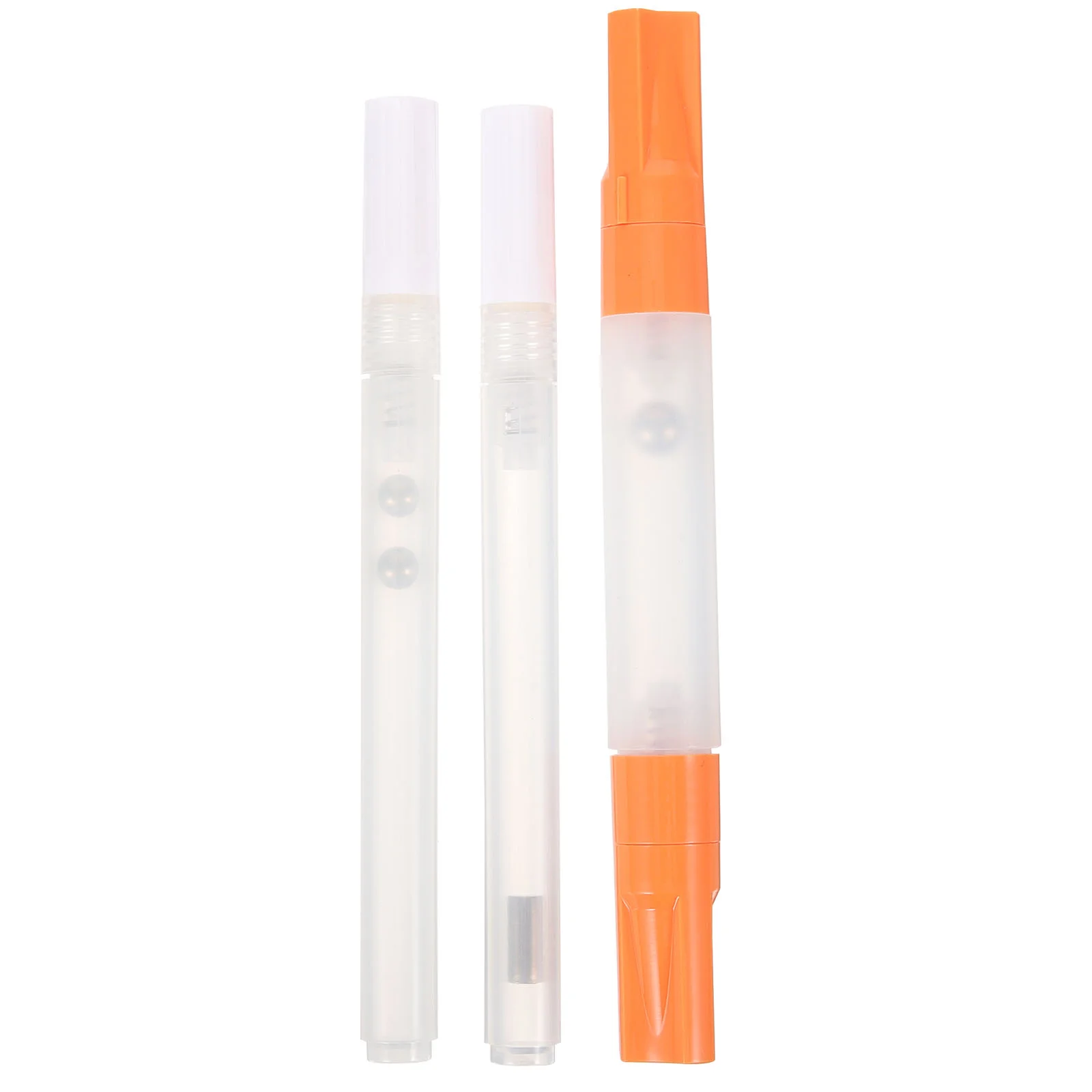 

3 Pcs Refillable Markers Pen Paintbrush Pens Plastic Empty Artwork Drawing Office Accessories