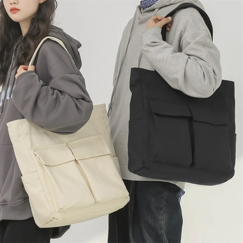 

Большая вместительная Холщовая Сумка на плечо, однотонная Мягкая джинсовая сумка для отдыха или путешествий для женщин, модная зимняя сумка на фэтчели, 2023