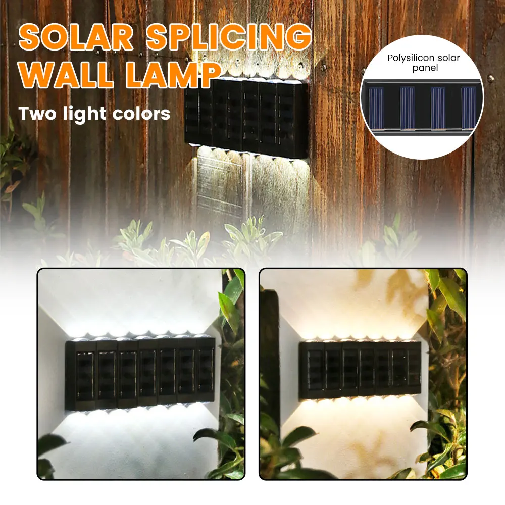 

LED Solar Light Garden Landscape Step Deck Lights LED Solar Lamp Balcony Fence Light Outdoor Waterproof Path Stair Wall Lighting