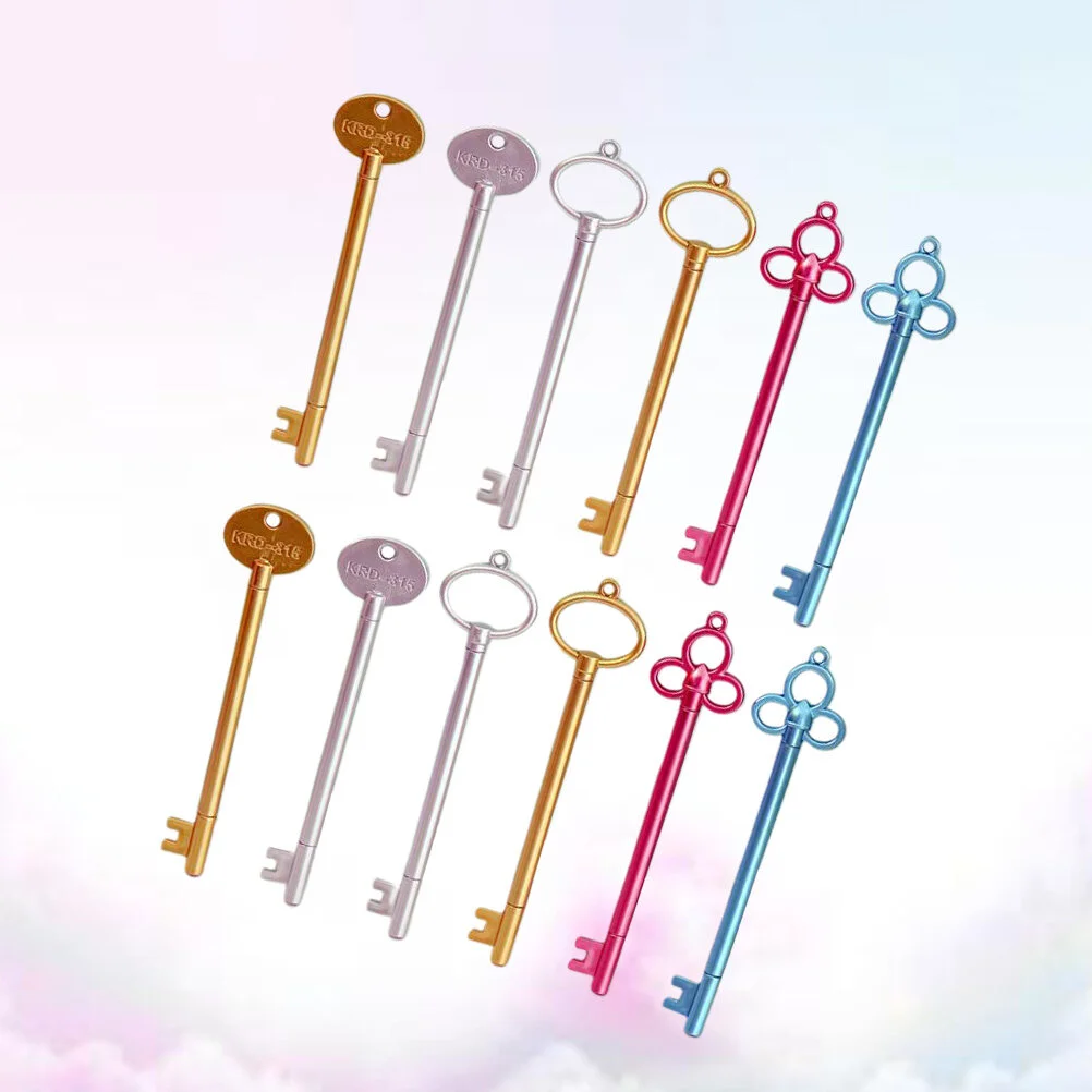 

15pcs Key Shape Gel Pens Plastic Neutral Pen Stationery Key Shape Gel Pens