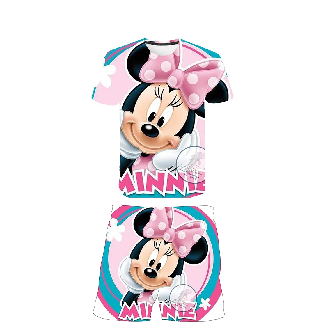 

Baby Set Girl Fashion Disney Set Summer Short Sleeve Top T-shirt+2 Shorts/Clothing