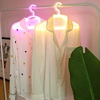 usb powered hanger led neon light sign clothes stand night lamp led light clothing hanger for home wedding clothing store