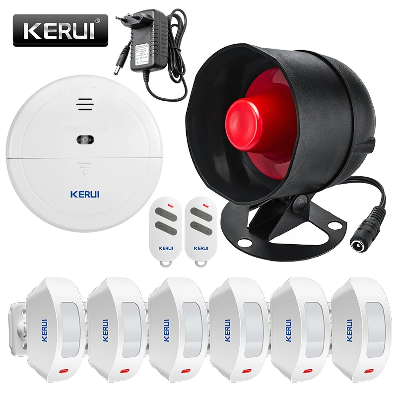 

Беспроводная охранная сигнализация KERUI с сиреной 100 дБ