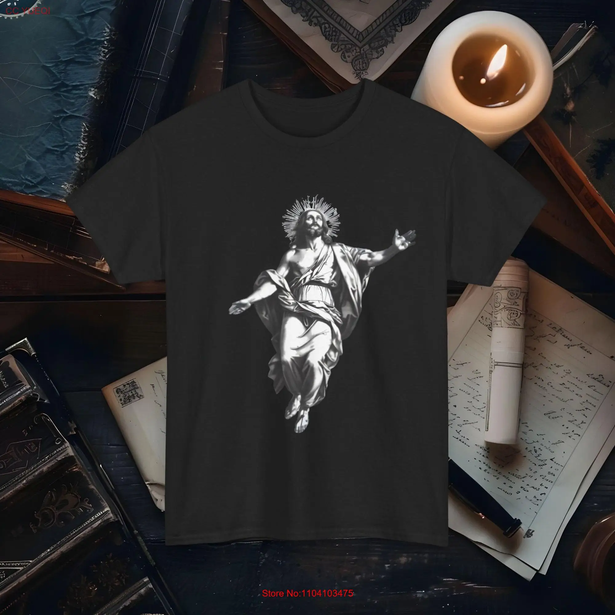 Хлопковая футболка с изображением Иисуса Христа Властелина и спасителя