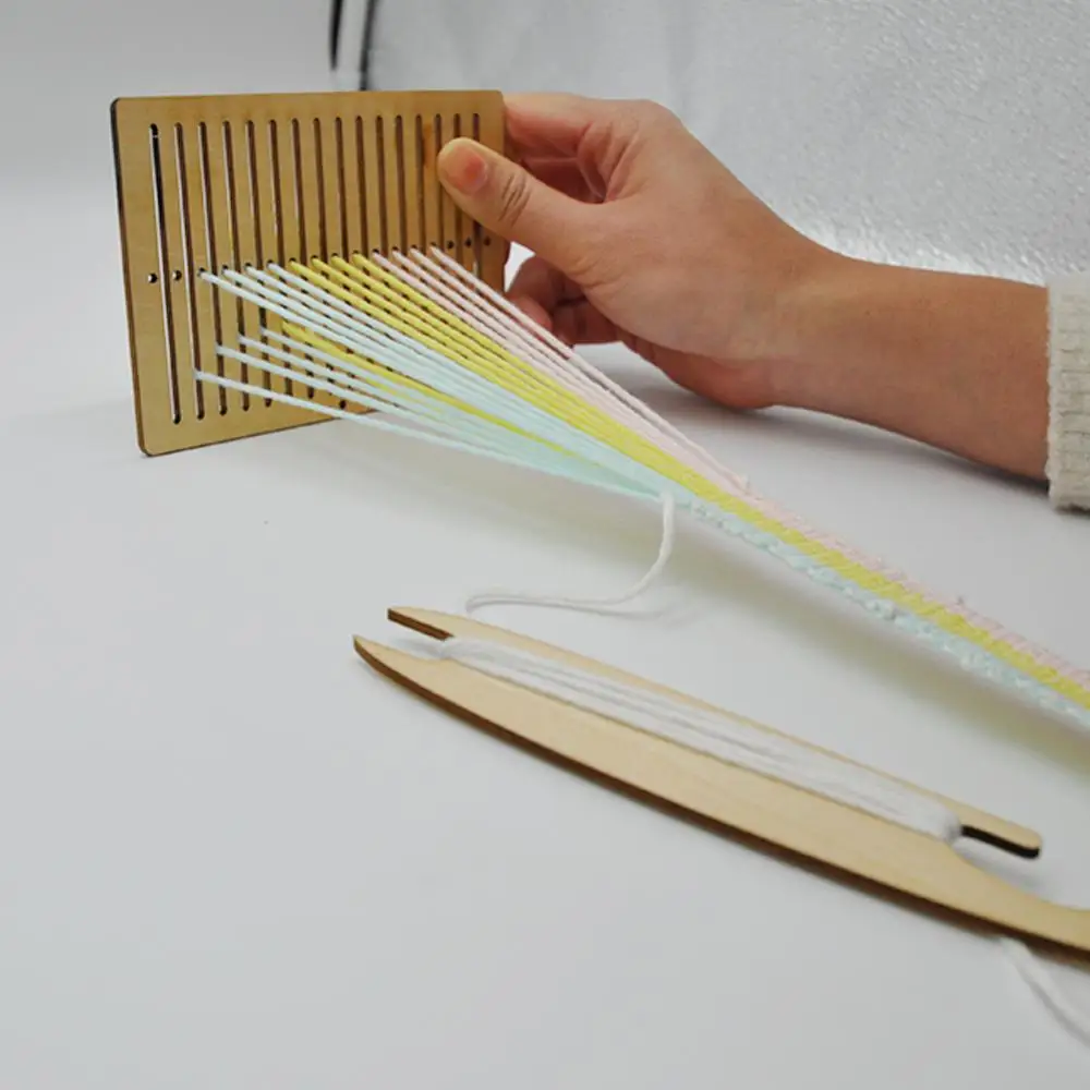 

Grided Cork Boards Durable Log Color Wooden Bracelet Weaver Manual Tapestry Weaving Simple Band Weaver Home Accessories Diy Wood