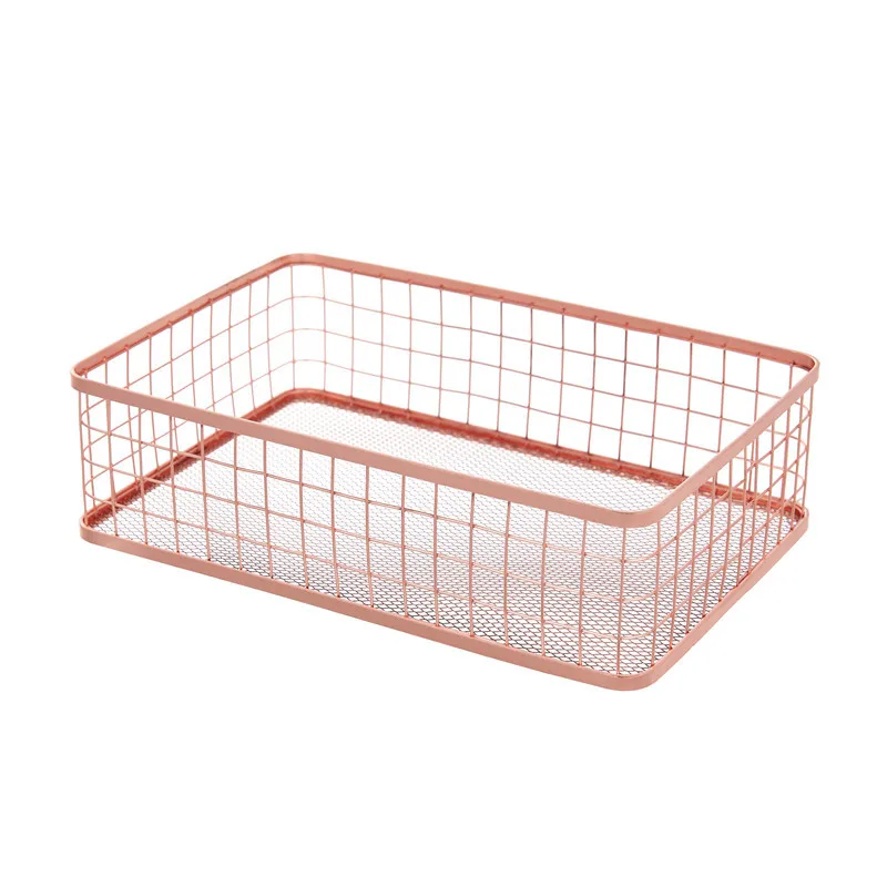 

Nordic Style Tieyi Household Goods Basket Cosmetics Storage Box Desktop Sundries Storage Basket Snack Storage Basket