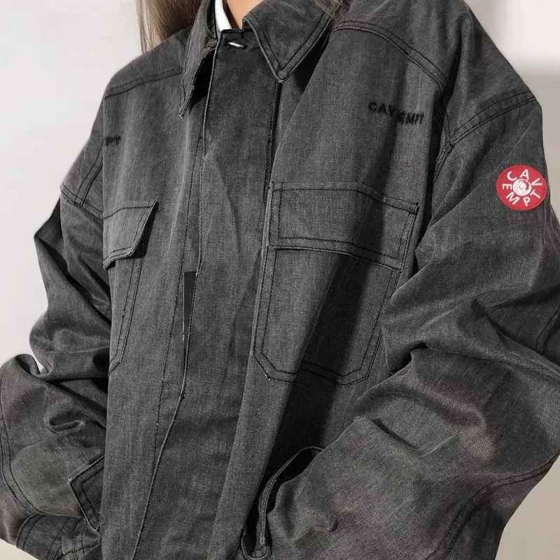 Куртка CAVEMPT C.E для мужчин и женщин винтажная черная рубашка в минималистичном