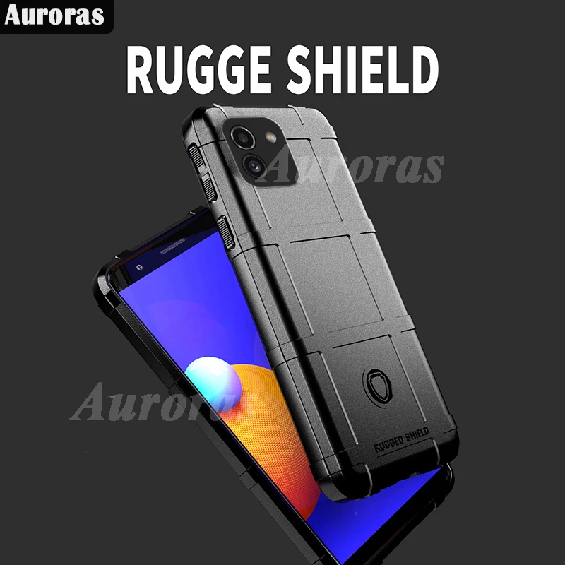 Чехол Auroras Armor для Samsung Galaxy A03 166 с защитой по стандарту Military Protect и кремпленым силиконовым покрытием 164 дюйма.