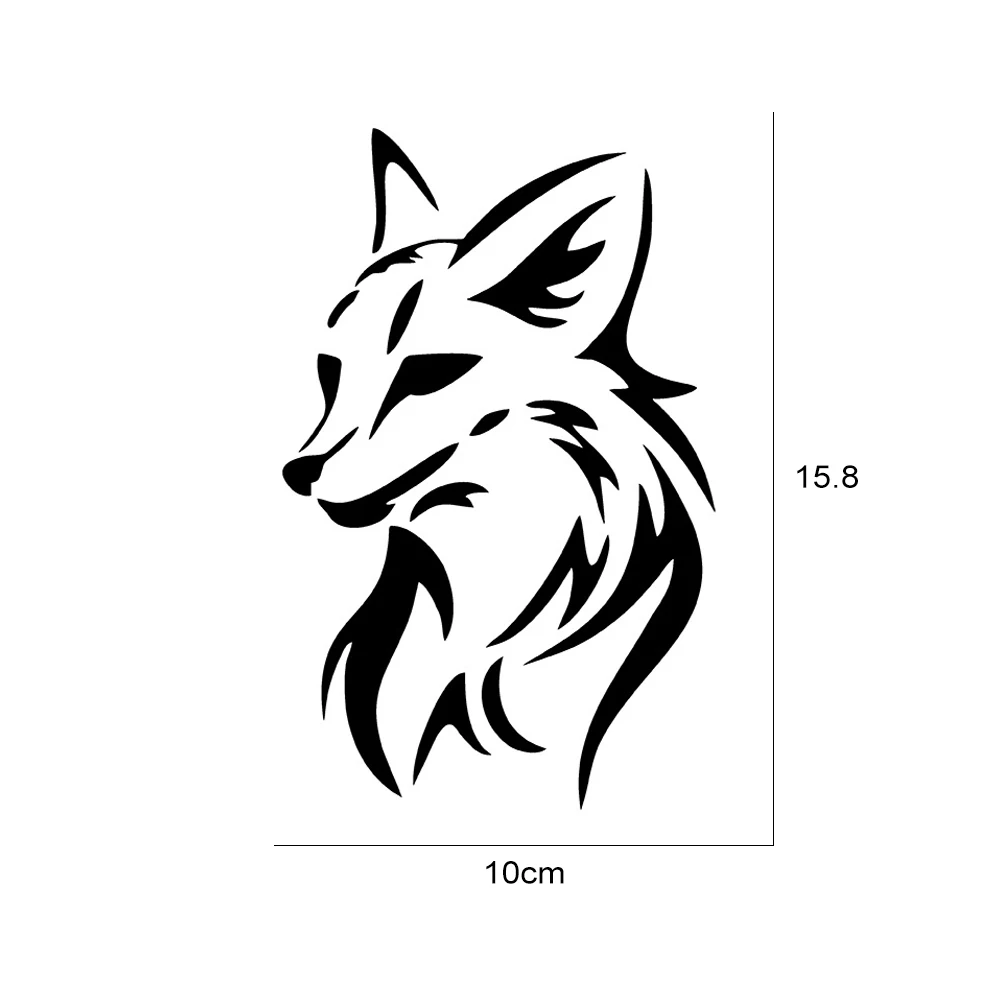 Креативные автомобильные наклейки с лисьей головой 10x15 8 см декоративная