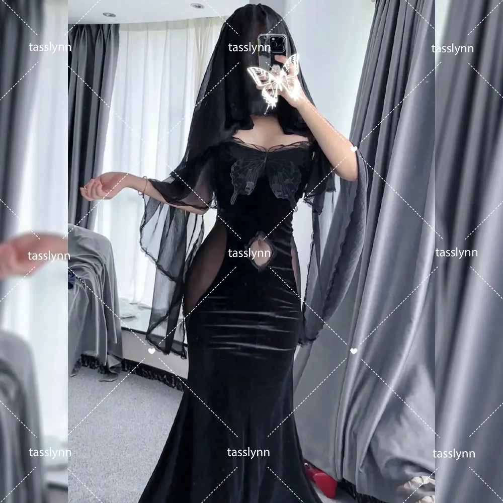 Аниме Косплей Overlord Albedo костюмы суккубус платье черное русалки Хэллоуин для