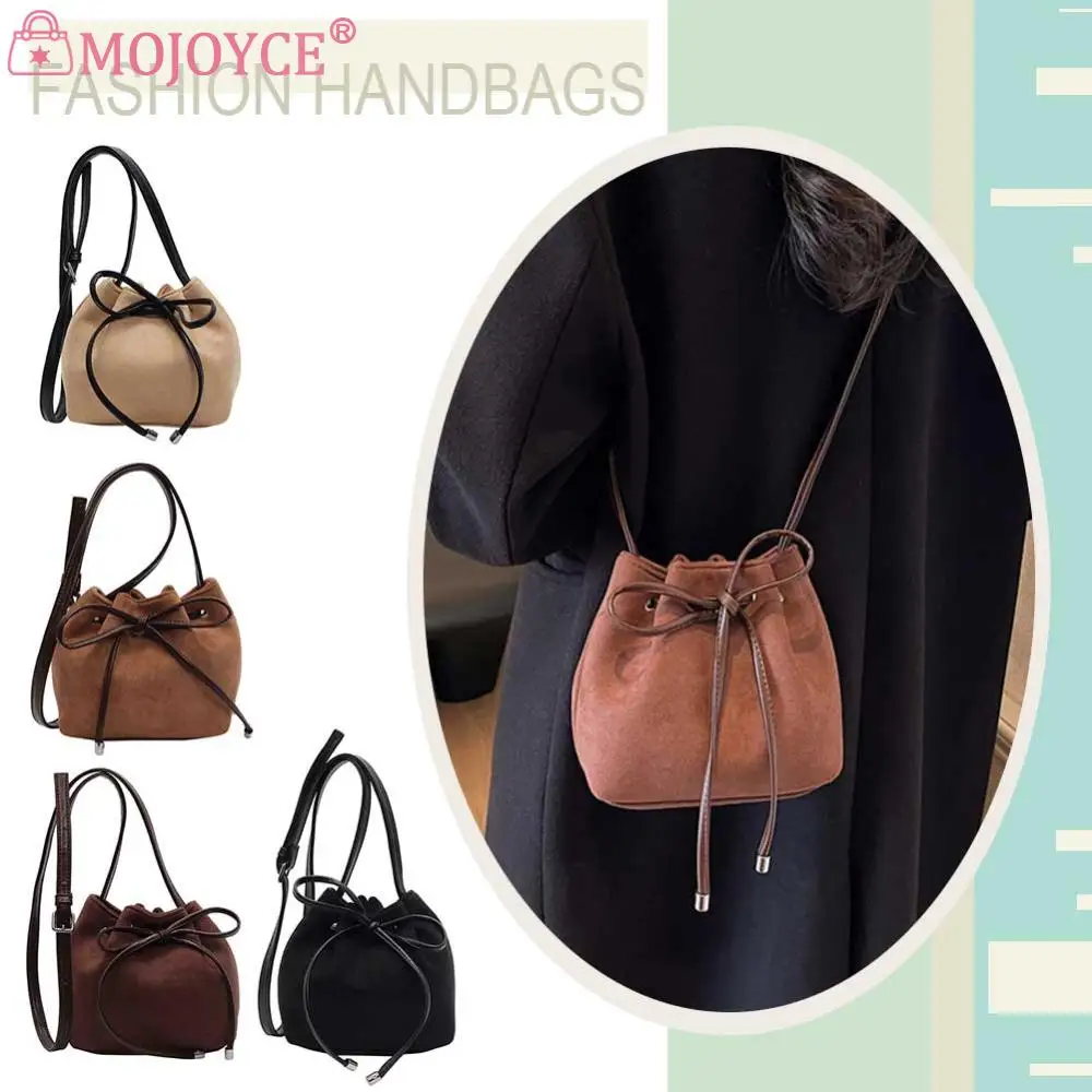 Женская сумка-мешок из искусственной замши модная сумка-тоут однотонная