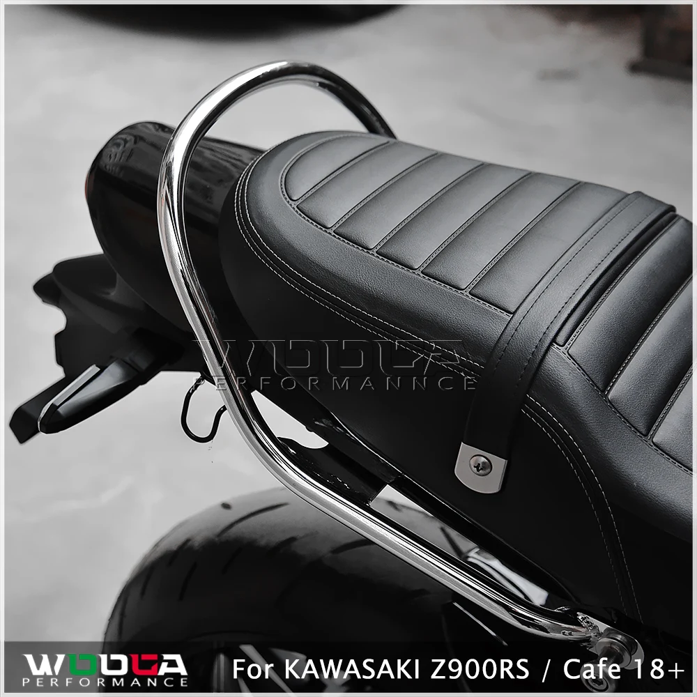 Enlarge Passenger Grab Bar For Kawasaki Z900RS Z 900 RS 2018-2022 Cafe Rear Luggage Rack Back Rest ZR900-K Pillion Hand Rail Handle
