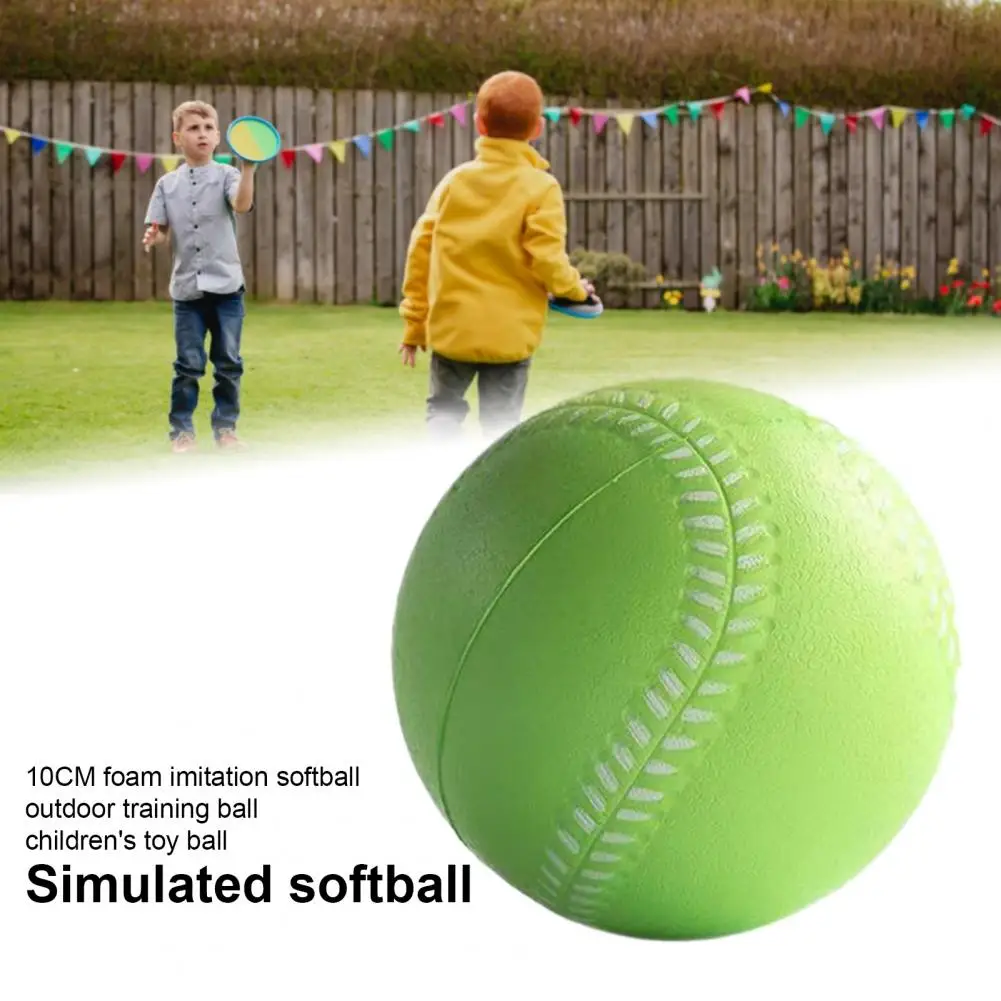 

10cm Simulation Softball Super Soft High Elastic Youth Training Game Foam Baseball For Outdoor Youth Training Game
