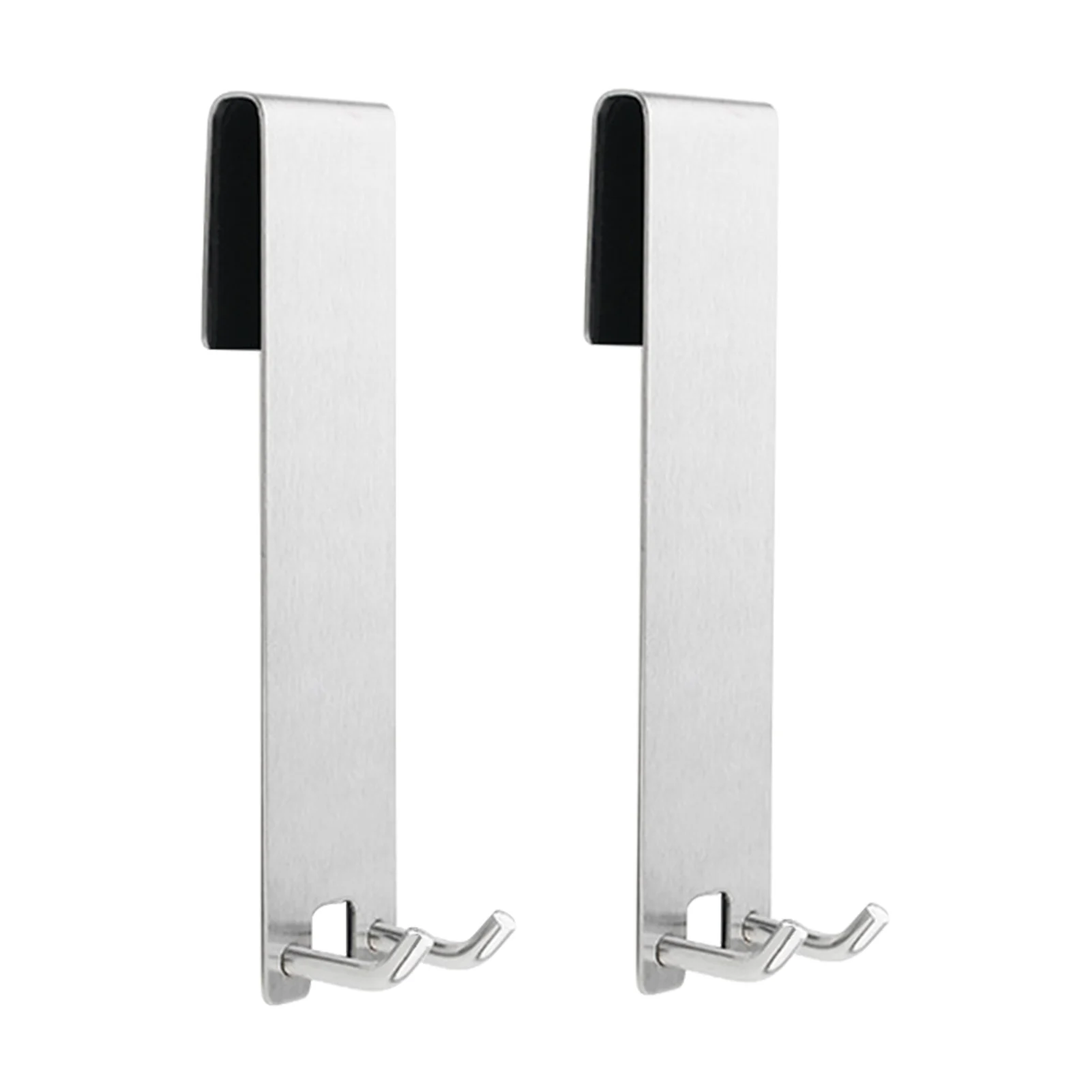 

2pcs/pack Storage Bathroom Shower Hook Stainless Steel No Drilling Hanging Over The Door For Towels Screen Glass Home Holder
