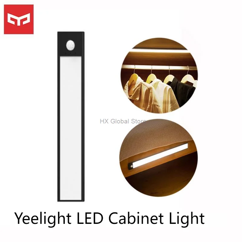 

Yeelight LED Cabinet Light Motion Sensor Night Light Induction Light Easy Install Rechargeable for Kitchen Cabinet Wardrobe Ligh