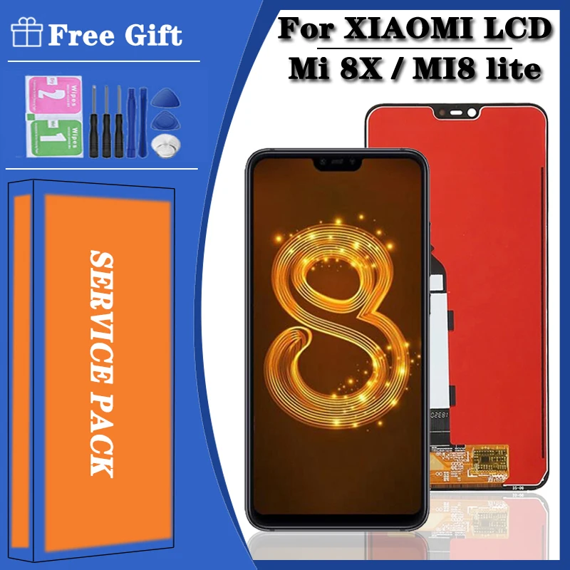 

Оригинальный ЖК-дисплей 6,26 дюйма для Xiaomi Mi 8 Lite, ЖК-дисплей, сенсорный экран, дигитайзер в сборе для Xiaomi Mi8 Lite Mi 8X MI8X, ЖК-дисплей