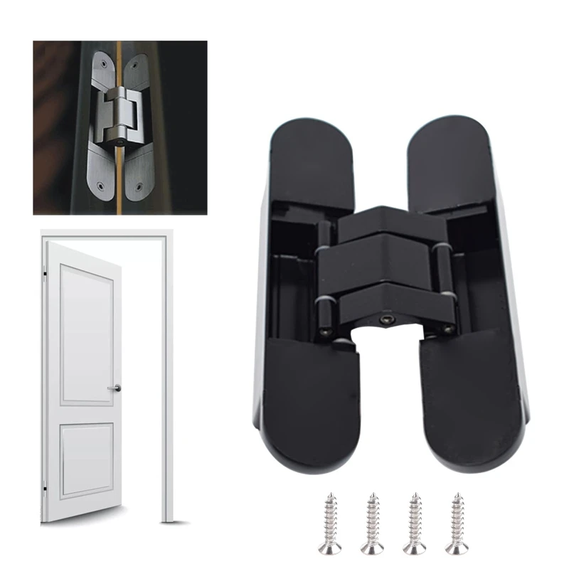 

Hidden Door Hinges Invisible Hinges Concealed Hinges Zinc Alloy 180 Degree Swing Hinge 3 Way Adjustable Butt Hinge (1 Hinge)