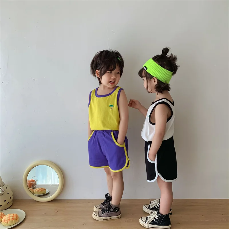 Костюм для девочек футболка + шорты 2 шт./компл. 2022 дешевая весенне-осенняя