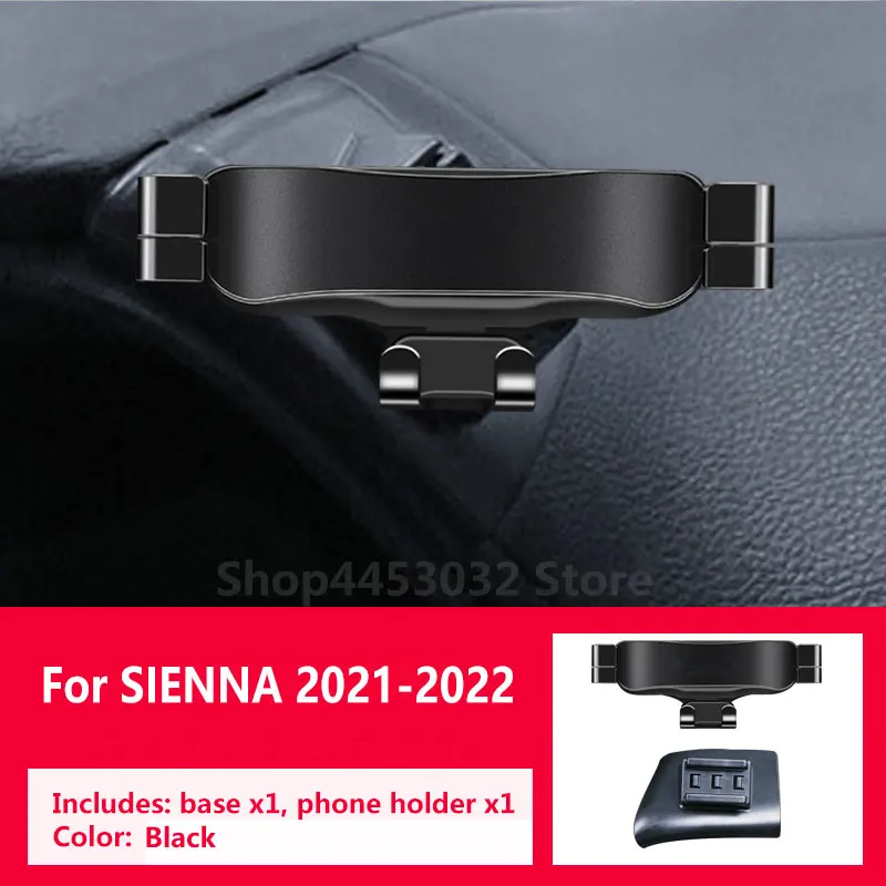 

Car Phone Holder For Toyota SIENNA 2021-2022 Gravity Navigation Special Bracket Rotatable Support Clamping Accessories