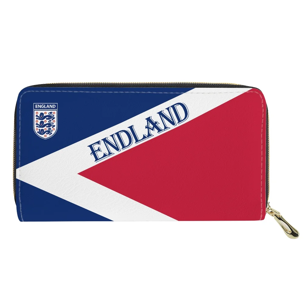 

United Kingdom England Design Prints Red Blue Pu Women Wallet Long Leather Female Clutch Purse Money Phone Pocket Carteira Femme