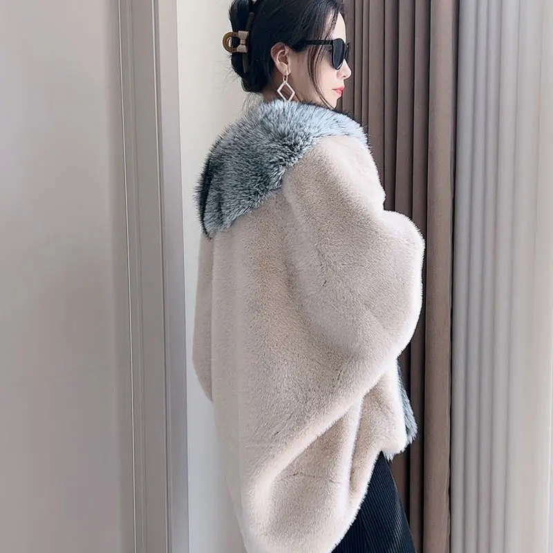 Женское плюшевое пальто из искусственного меха